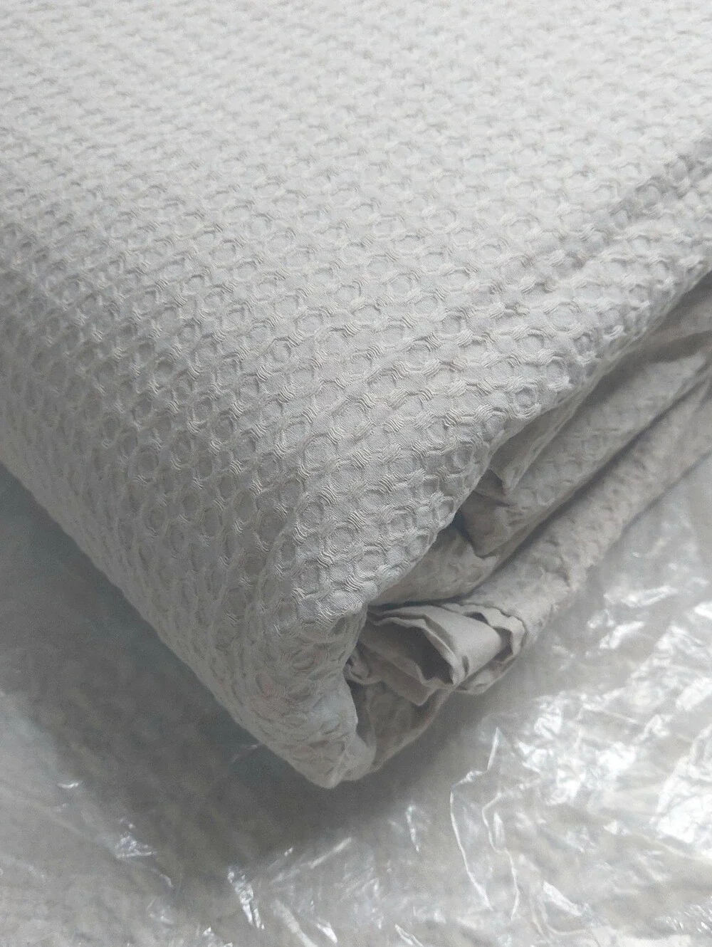 Quince 100% Organic Cotton Waffle Sand Duvet Cover! King/ Cal King  (268)